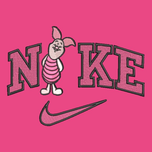 Nike Piglet Embroidered Adult Unisex Crewneck Sweatshirt Winnie Pooh - Picture 9 of 15